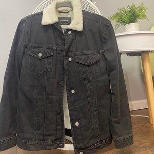 Black denim jacket